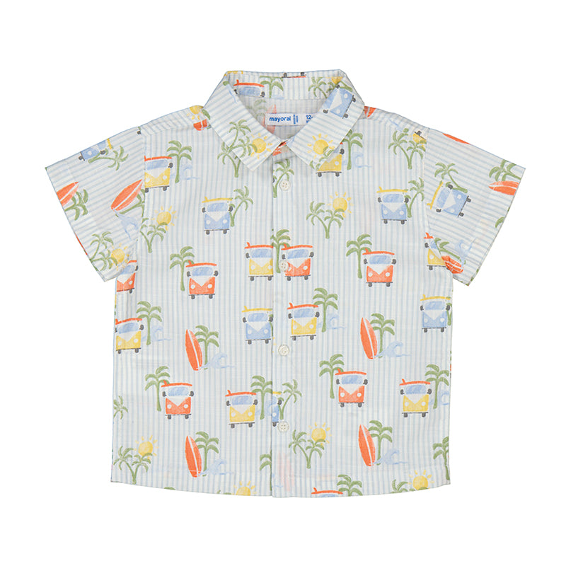 Conjunto camisa retro y short verde