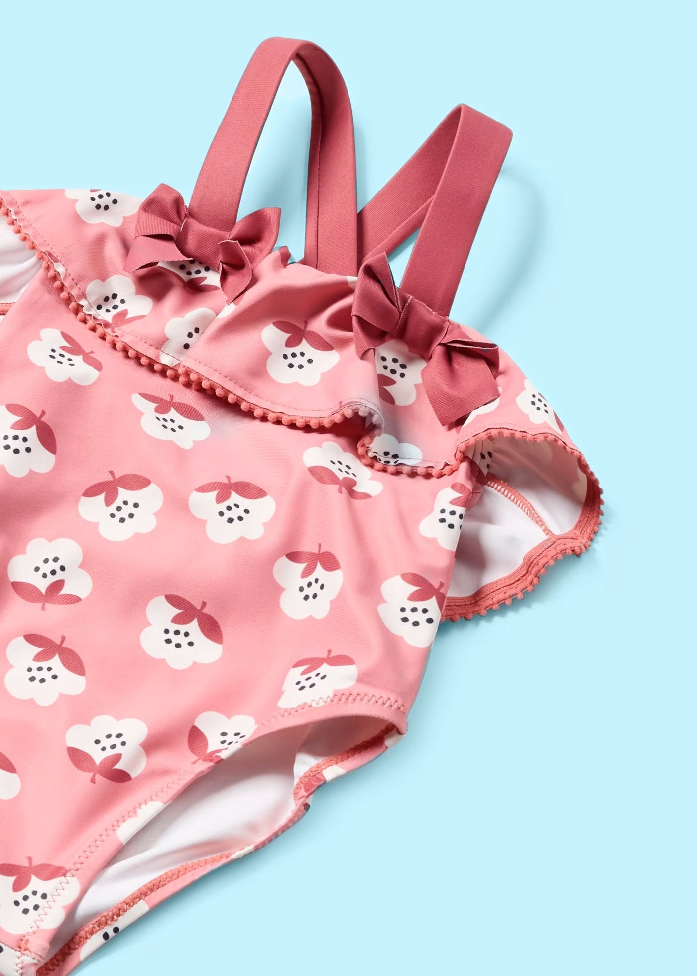 traje de baño peonia, print floral, para bebe niña