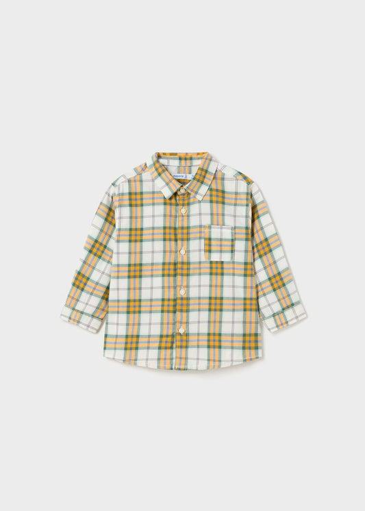 camisa niño amarilla de cuadros