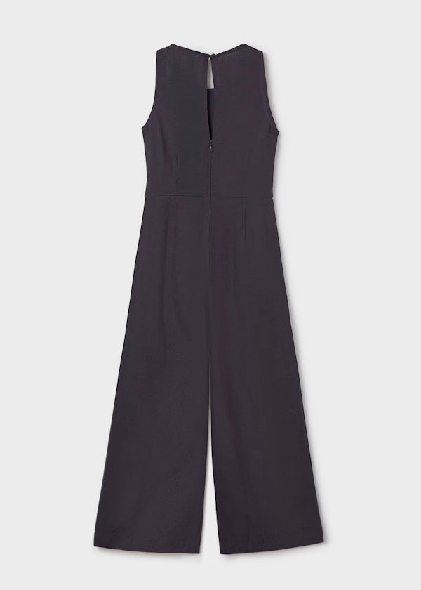 Mono largo con lino color carbón