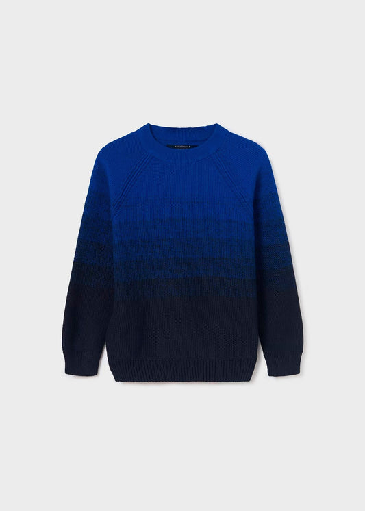 suéter degradado azul better cotton, mayoral