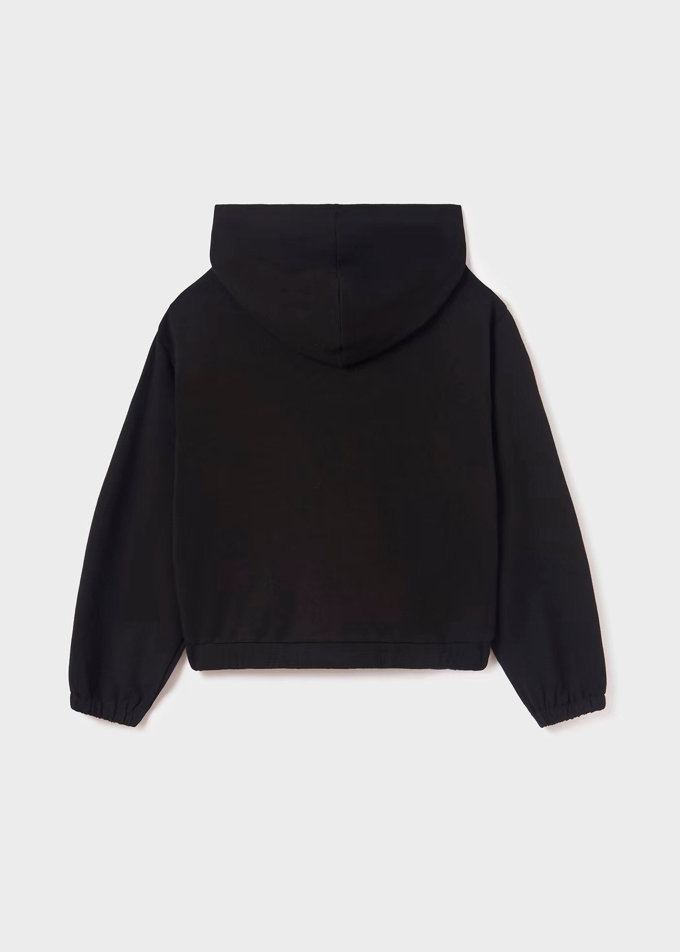 chamarra combinada color negro, capucha, mayoral