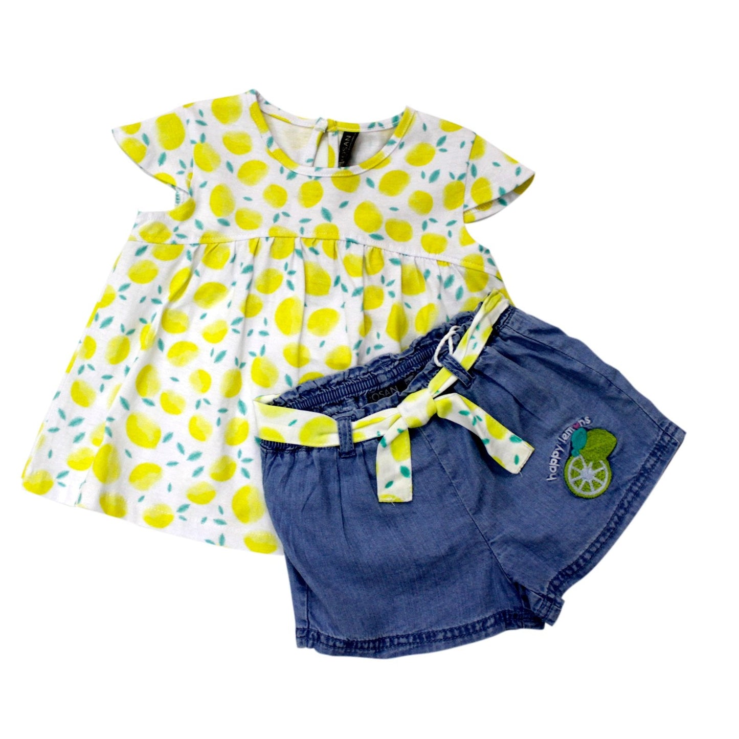 conjunto short y blusa limones