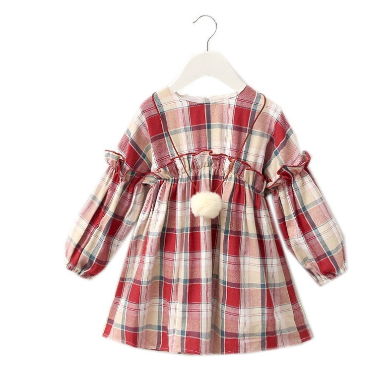 Vestido dadati cuadros Rojo y Marino