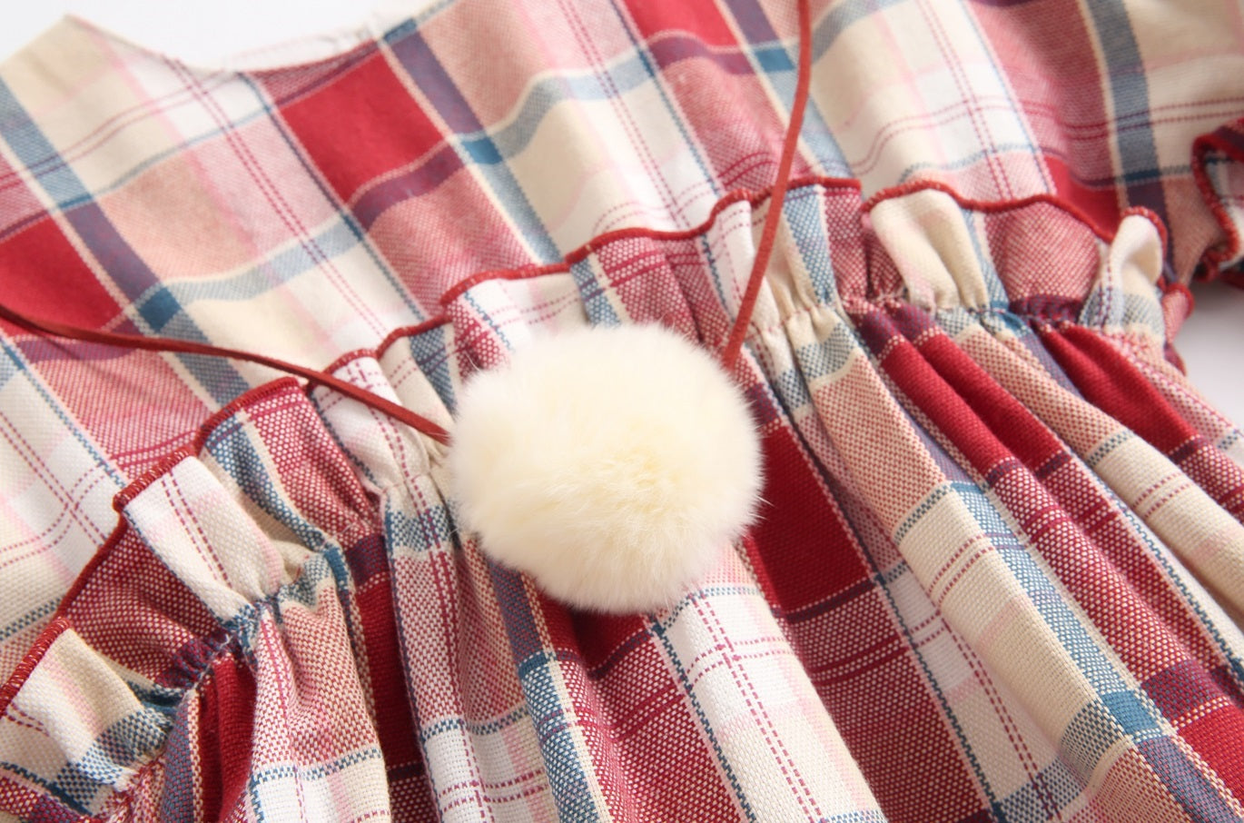 Vestido dadati cuadros Rojo y Marino