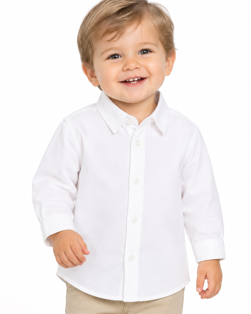 Camisa de manga larga color blanco bebe, mayoral