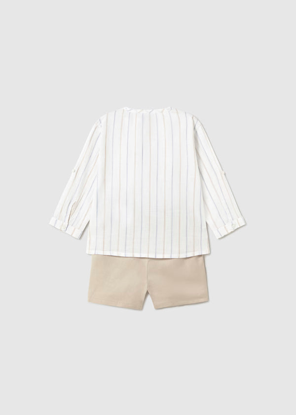 Conjunto bermuda y camisa manga larga