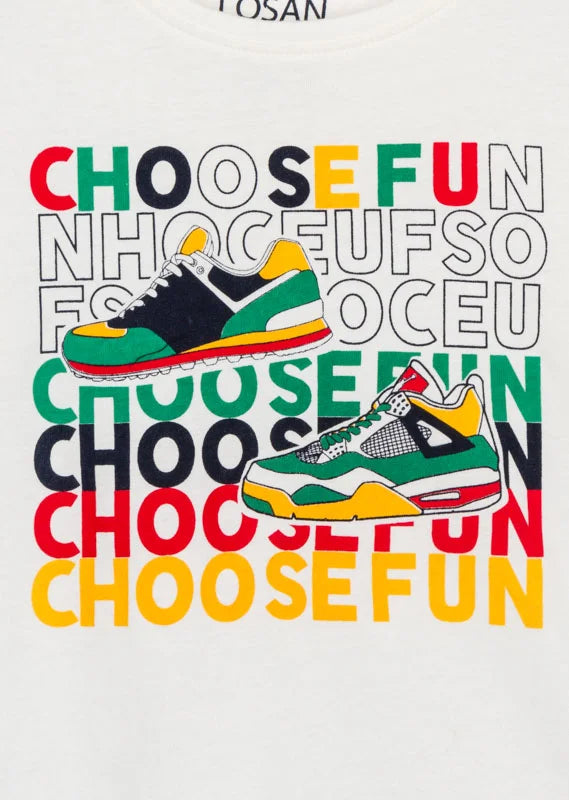 camiseta con estampado delantero