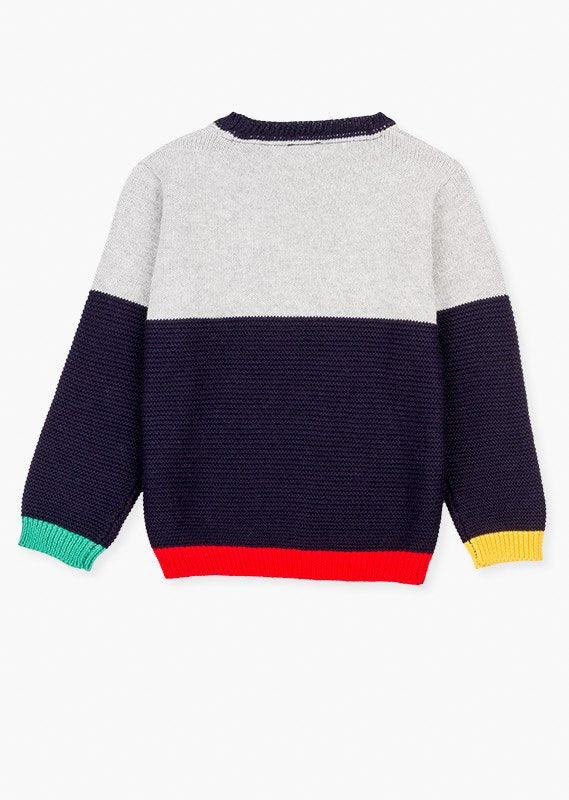 jersey con puños de colores, para niño