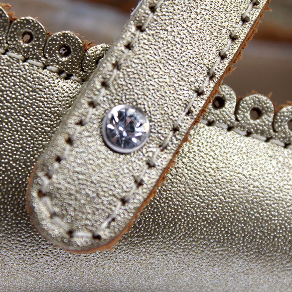 zapato oro ingles, 6 flores perforadas