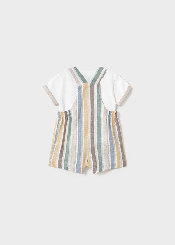 Conjunto peto a rallas con camiseta