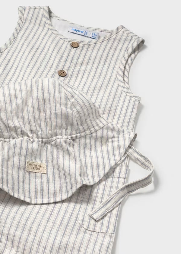 Peto a rayas con gorro