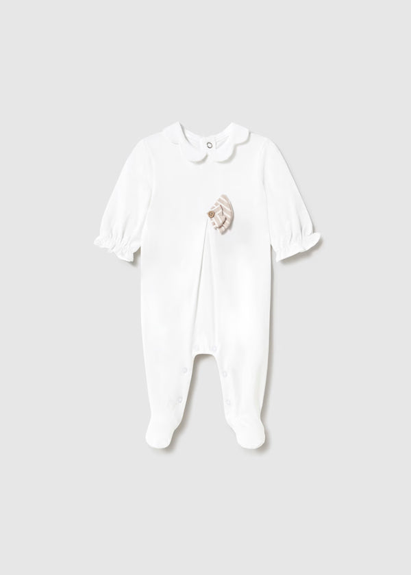 Pelele algodon peto blanco,