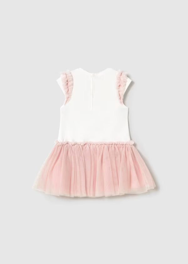Vestido falda tul, rosa, para bebe