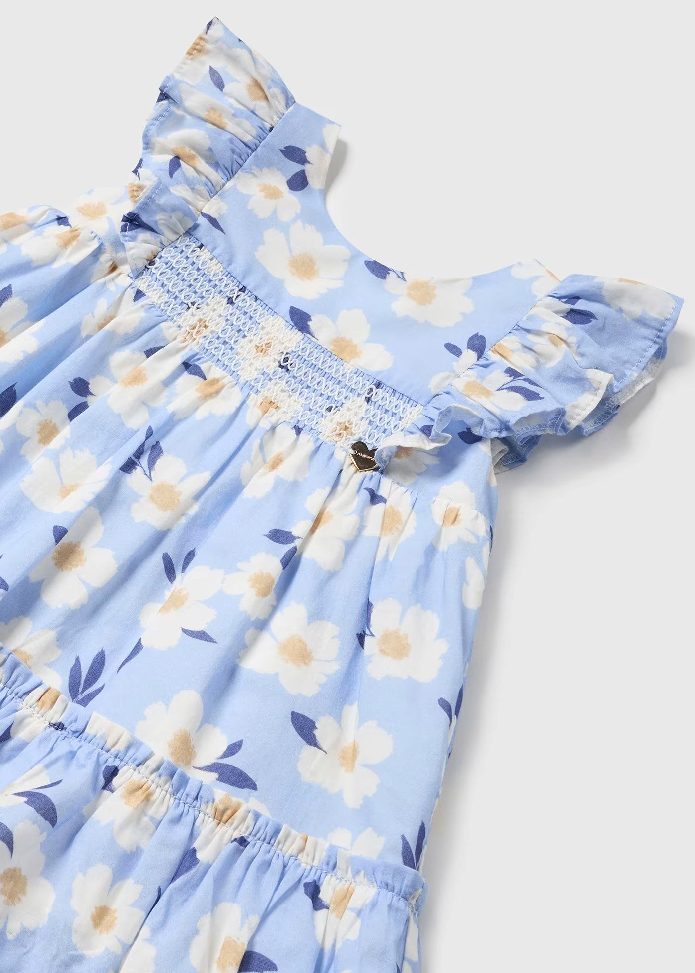 vestido flores azul añil