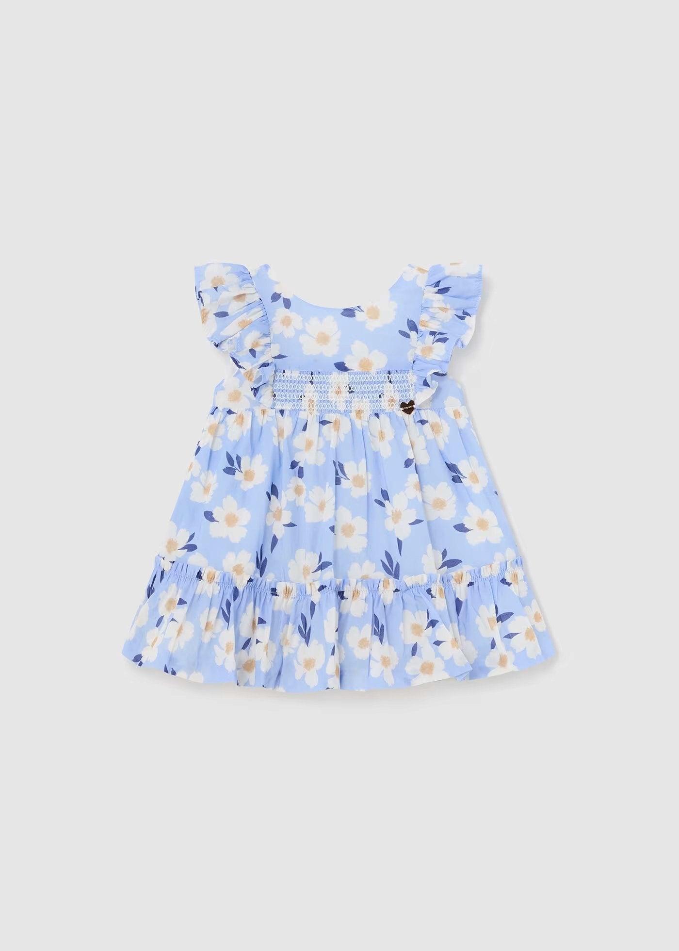 vestido flores azul añil