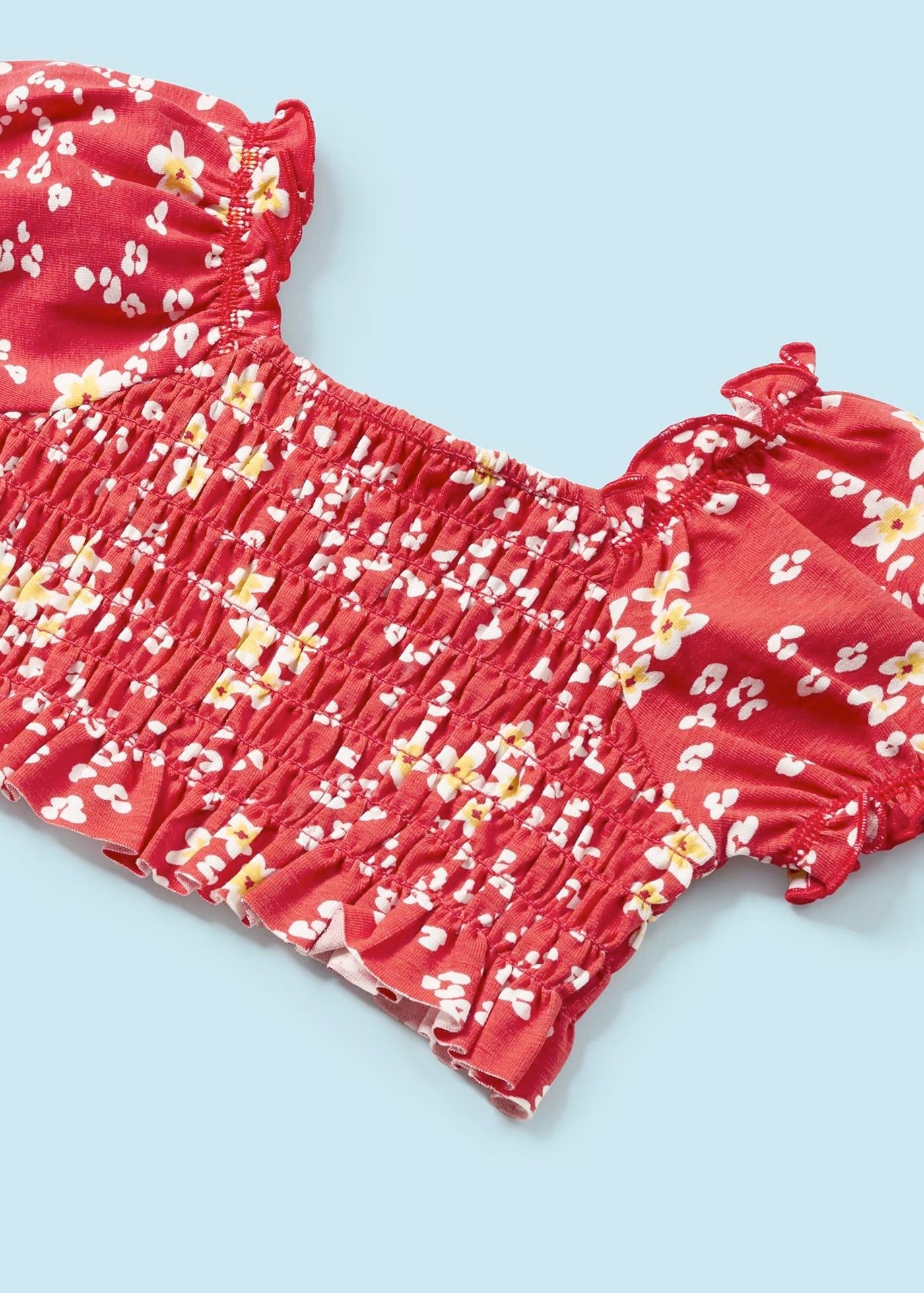 conjunto 2 piezas con diadema, flores granadina