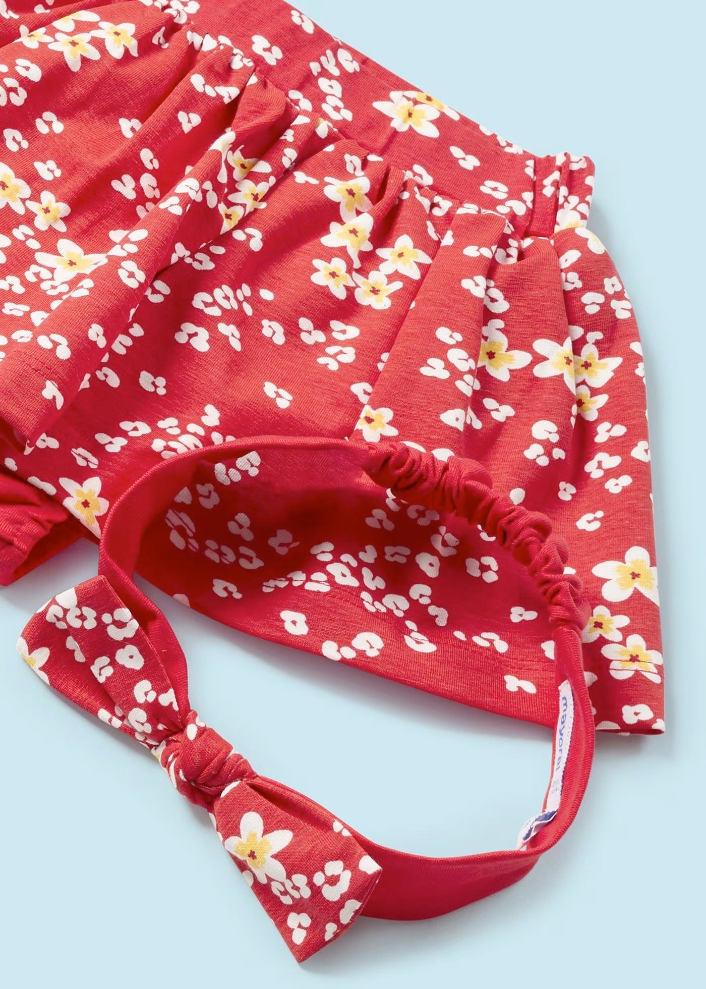 conjunto 2 piezas con diadema, flores granadina