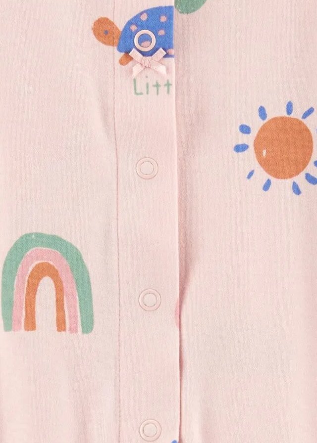 mameluco rosa pastel para niña