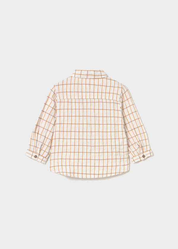 Camisa cuadros mostaza