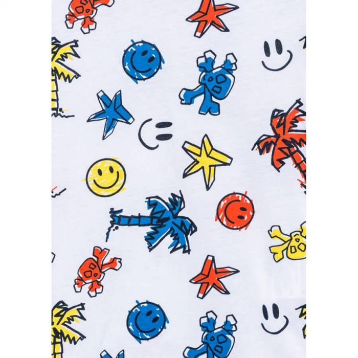 camiseta happy face blanca