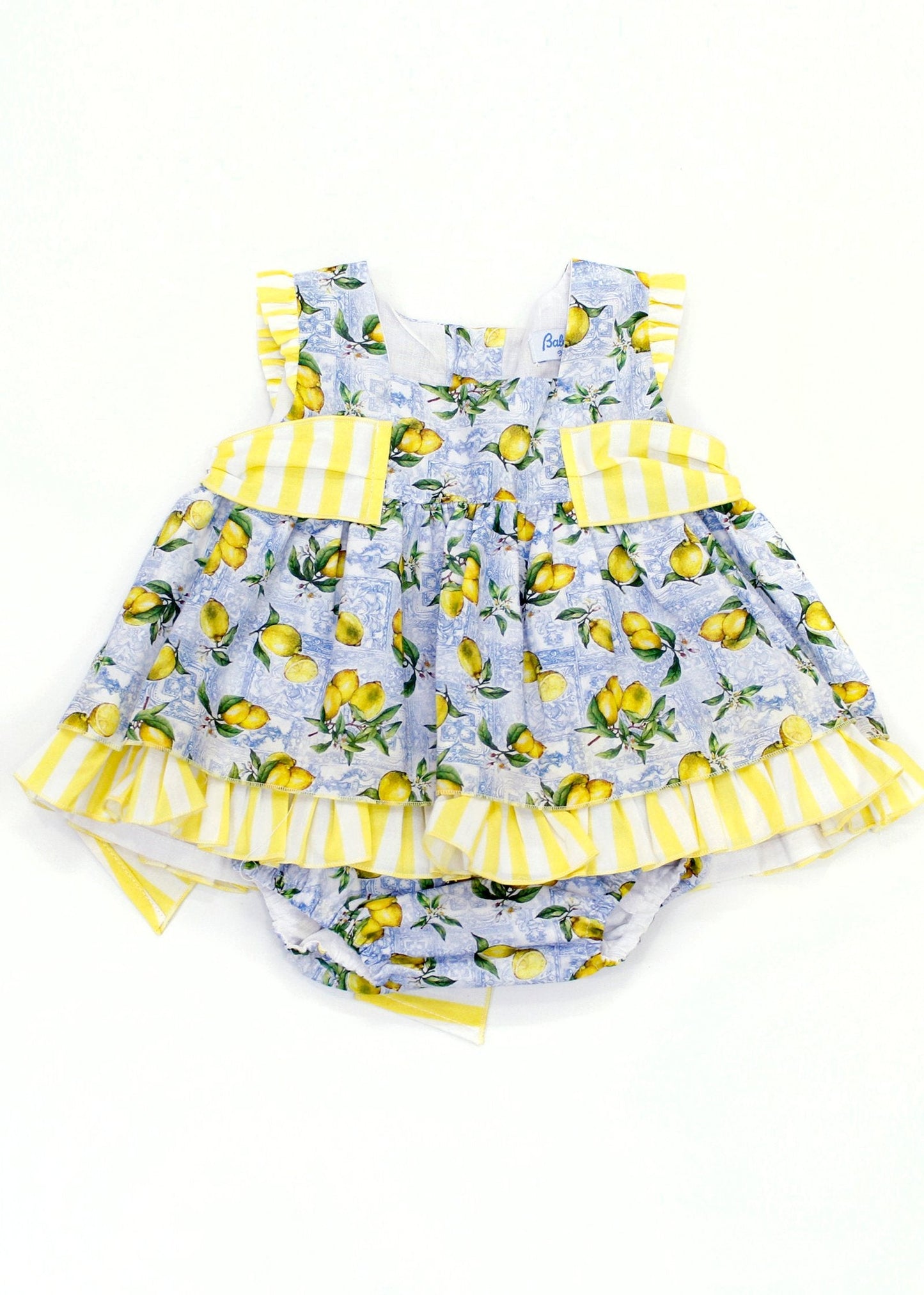 vestido babiné colección limón. NO INCLUYE GORRO
