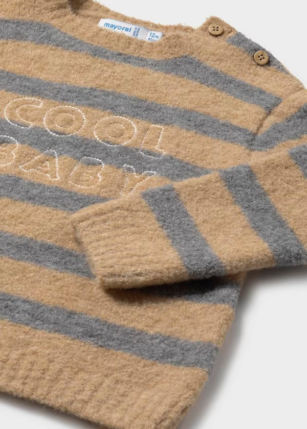 Jersey bloques beige