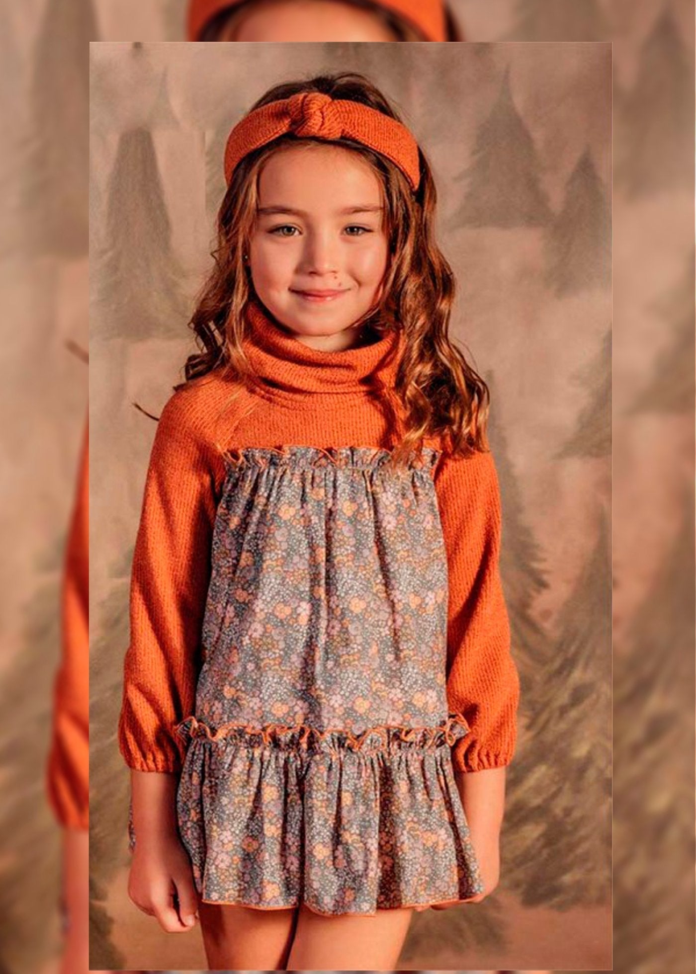 vestido cuello tortuga, corte español, babiné