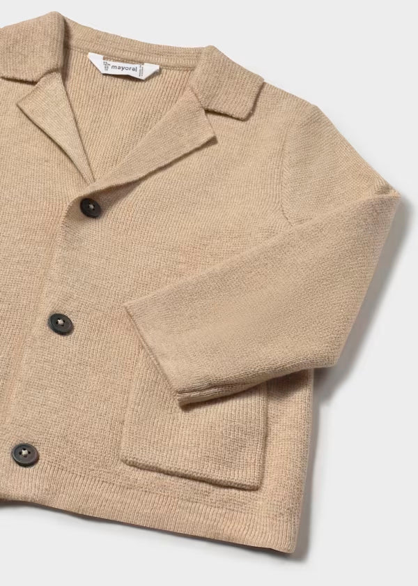 Chaqueta tricot beige