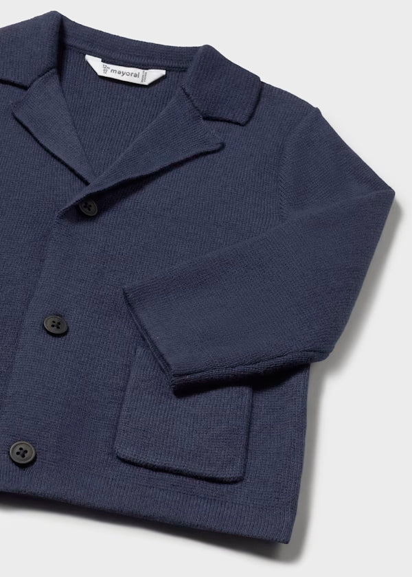 Chaqueta tricot azul noche