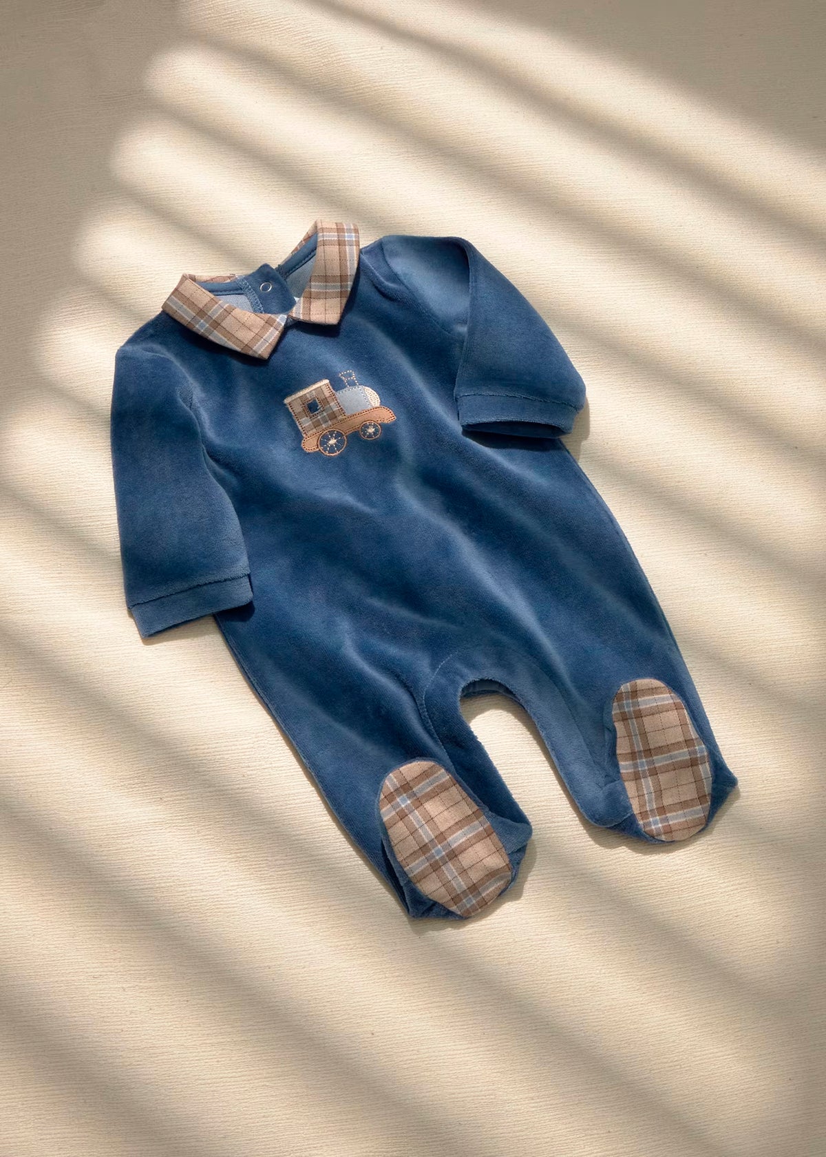 Pelele terciopelo azul blueberry