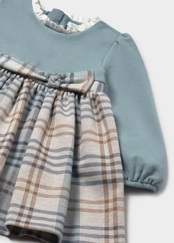 Vestido cuadros combinado blue bell