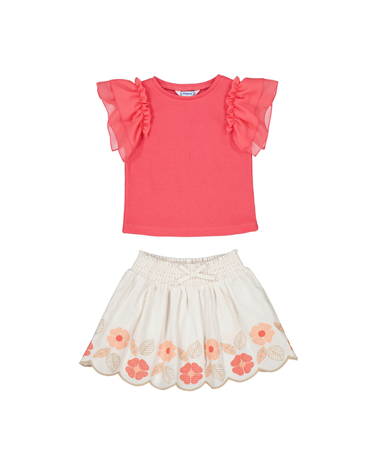 Conjunto peonia, blusa y falda