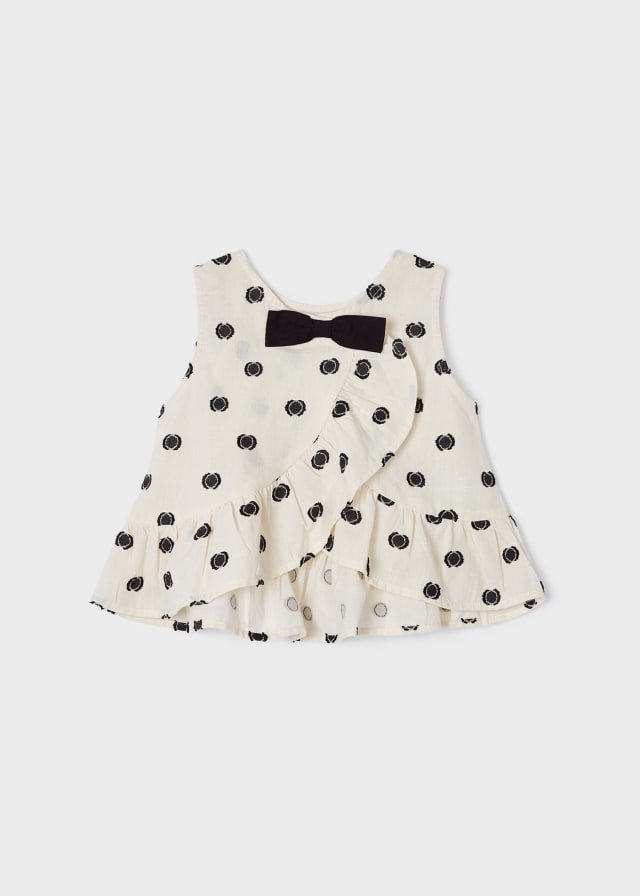 set blusa estampado con short perforaciones