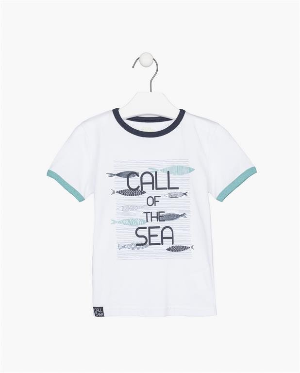 camiseta blanca manga corta