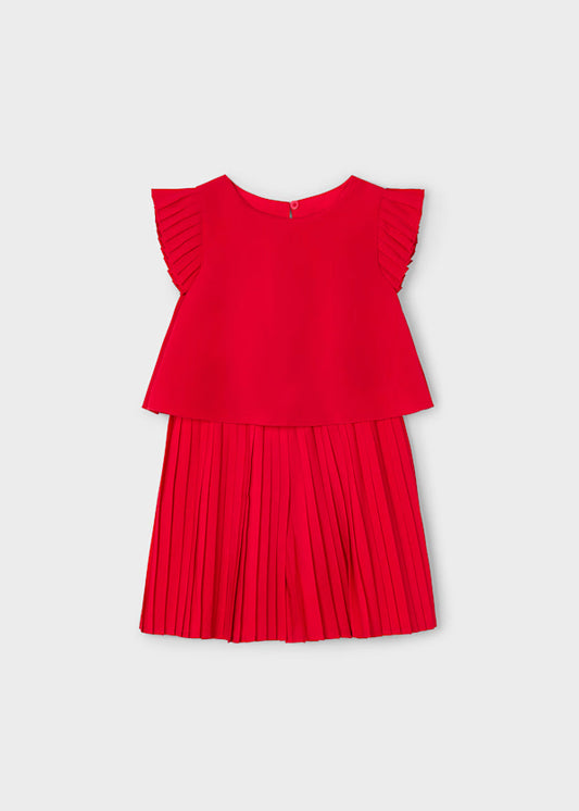 Conjunto falda patoles color rojo