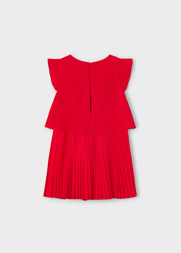 Conjunto falda patoles color rojo