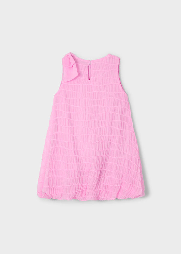 Vestido globo rosa malva