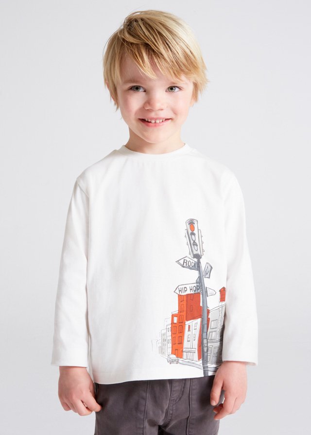 camiseta manga larga blanca