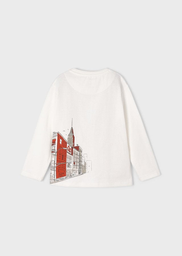 camiseta manga larga blanca