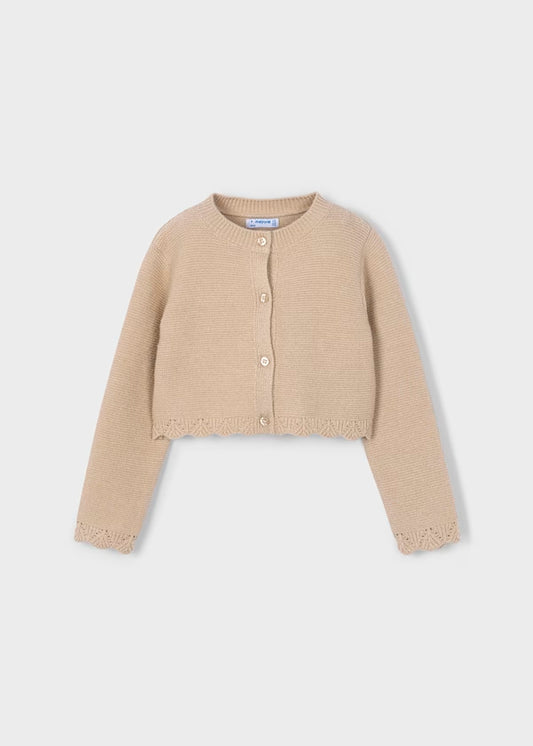 Rebeca de manga larga tapioca