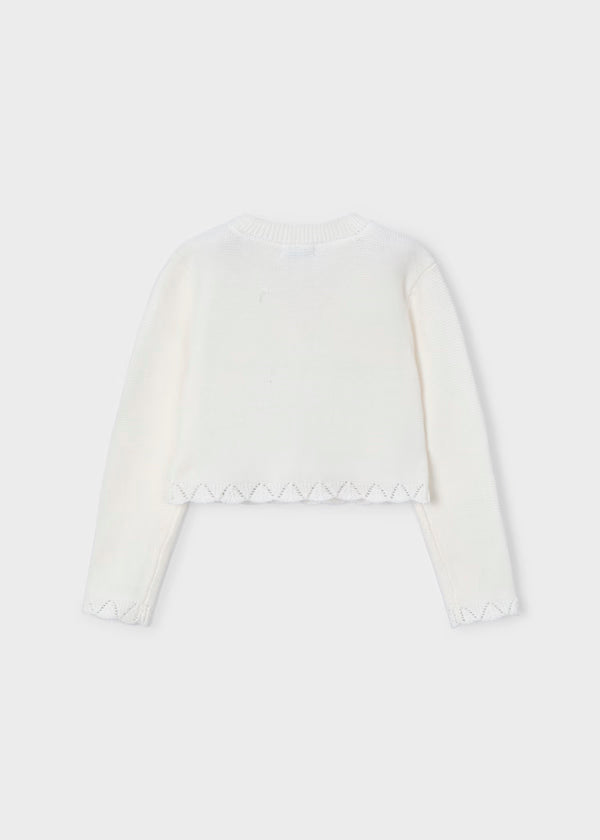 Rebeca de manga larga color crudo