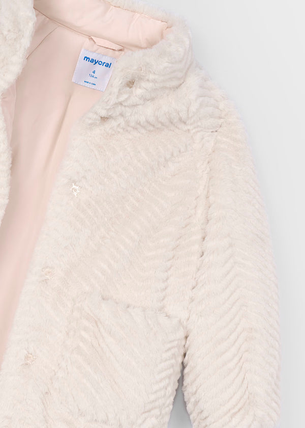 Abrigo largo dos bolsas color arena