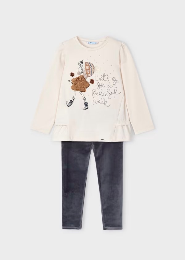 conjunto mayoral, leggins gris, mayoral