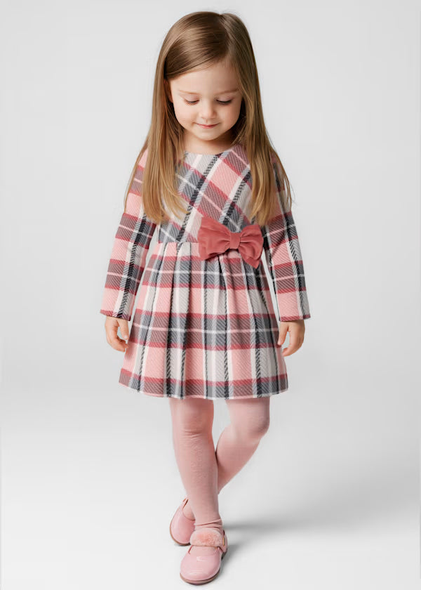 Vestido cuadros cereza terciopelo