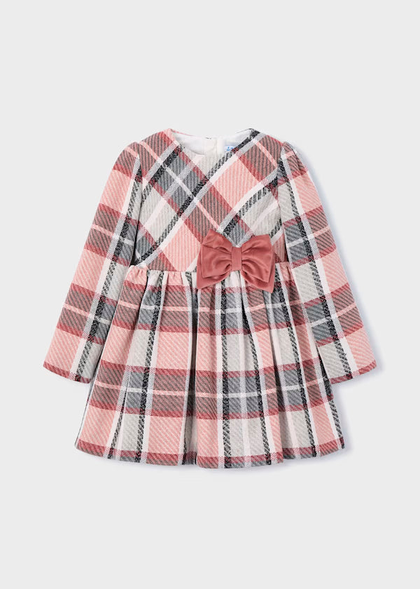 Vestido cuadros cereza terciopelo