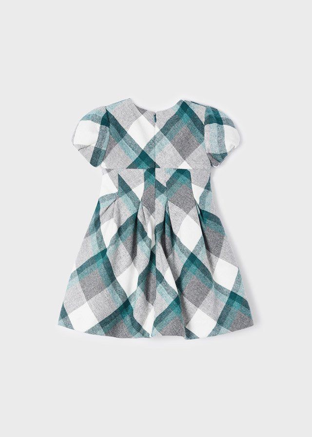 vestido a cuadros tonos verde