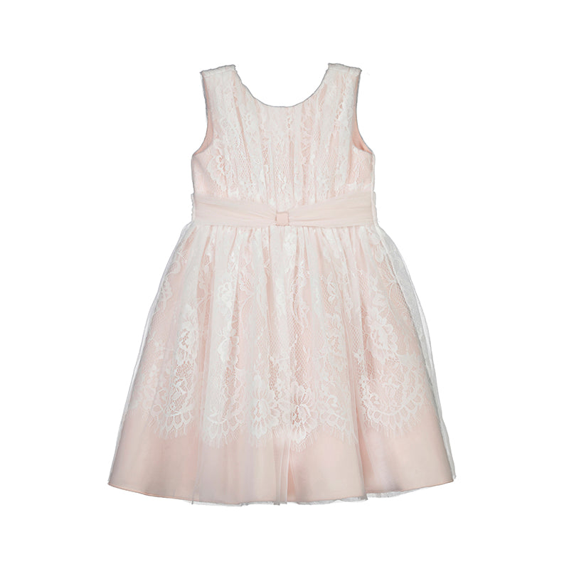 vestido encaje color rosa peonia