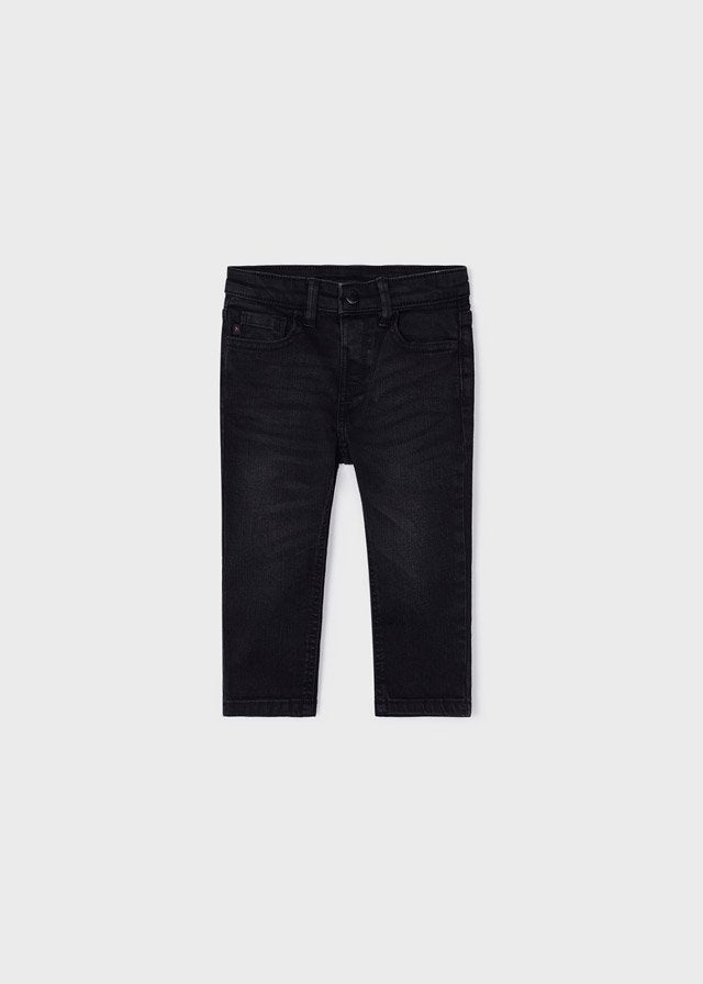 pantalón slim fit  negro oscuro 9m a 2 años