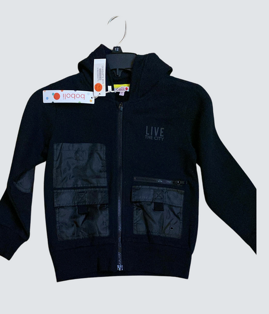 chaqueta negra para niño boboli talla 6